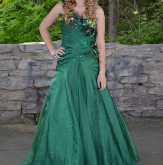 Peacock ball gown - Picture 2 of 3
